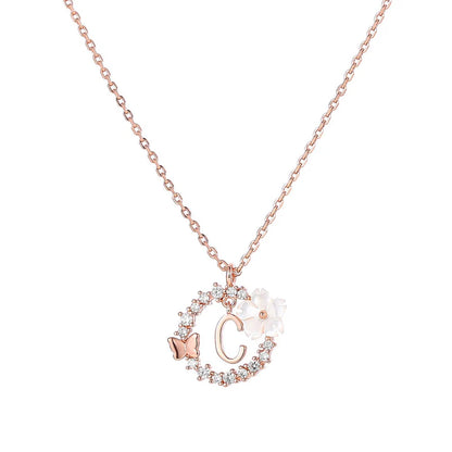 Naszyjnik z literką, S925