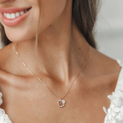 Naszyjnik z literką, S925