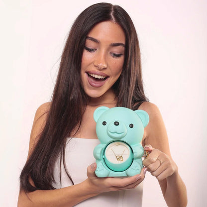 Miś z Wieczną Różą & Personalizowany Naszyjnik