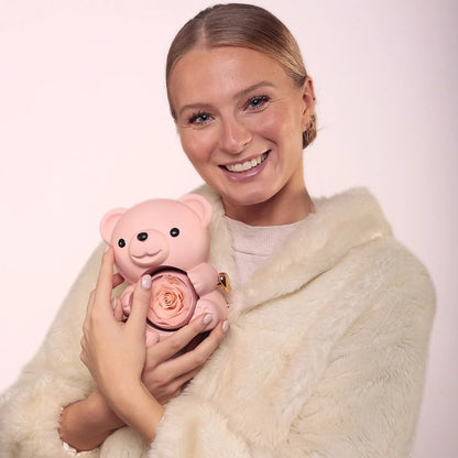 Miś z Wieczną Różą & Personalizowany Naszyjnik