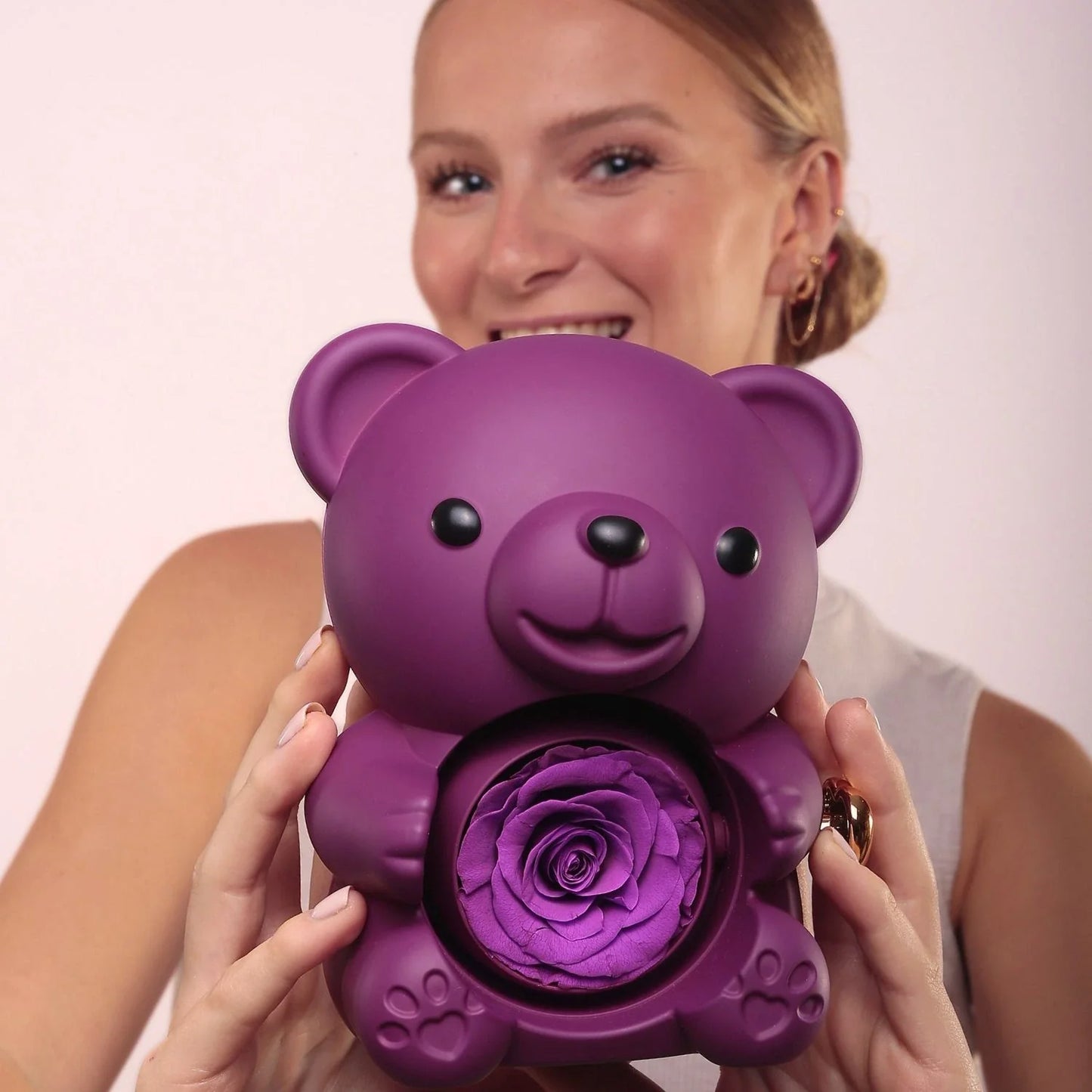 Miś z Wieczną Różą & Personalizowany Naszyjnik